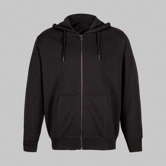 POLERON NEGRO CON CIERRE - PERSONALIZADO